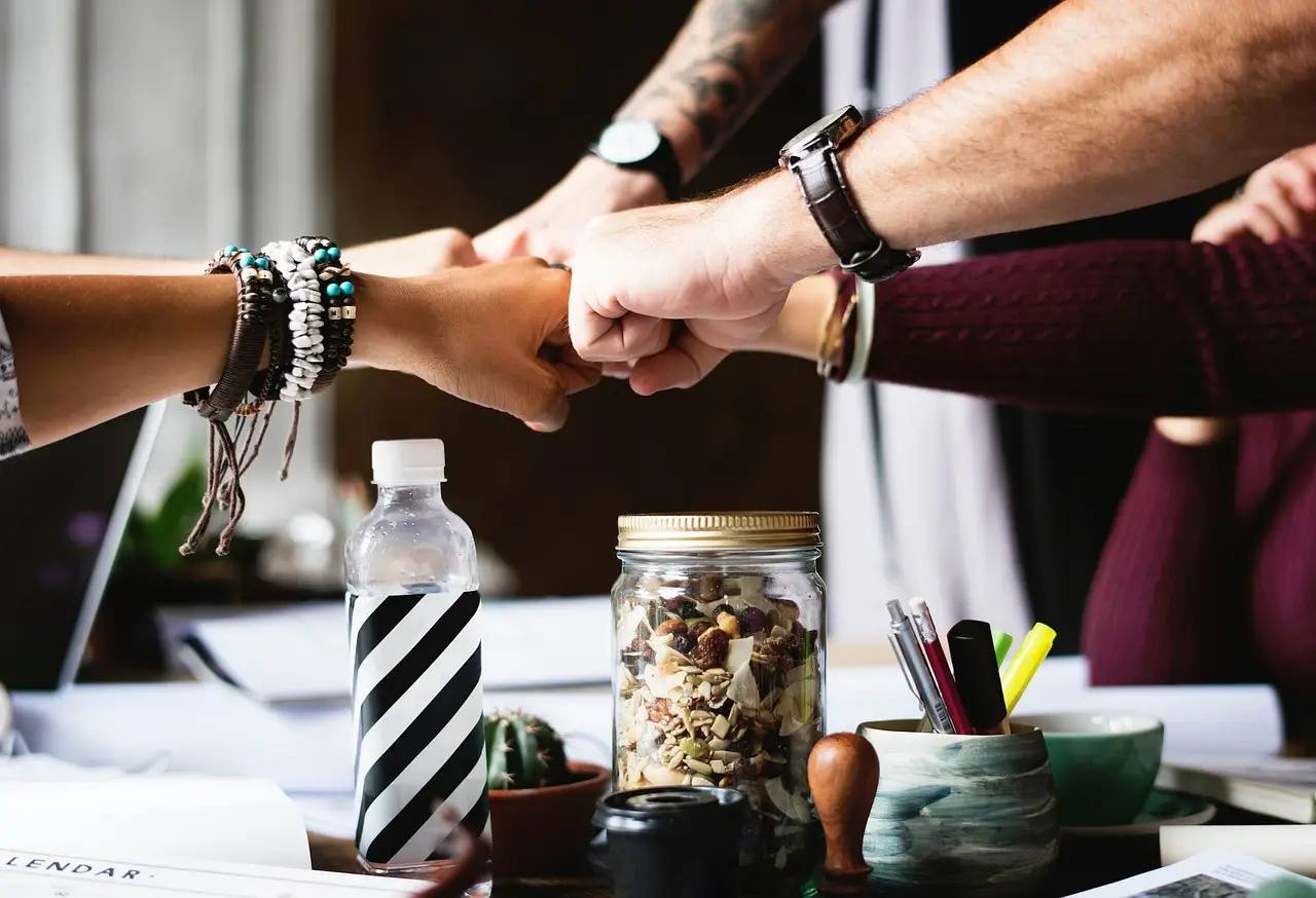 Group fist bump image