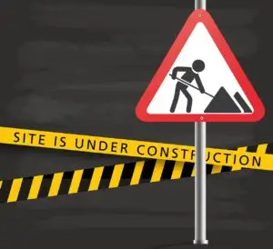 Site under construction sign