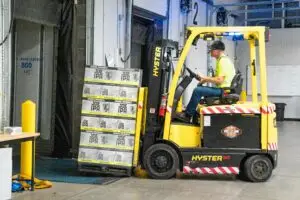 Forklift Driver Loading a Trailer